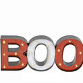 Large Halloween Light Up Metal Boo Sign