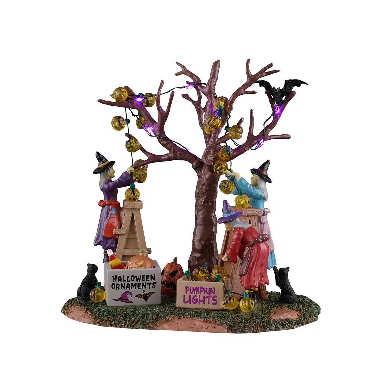 NEW Lemax Spooky Town - Decorating The Spooky Tree Halloween Village Figurine