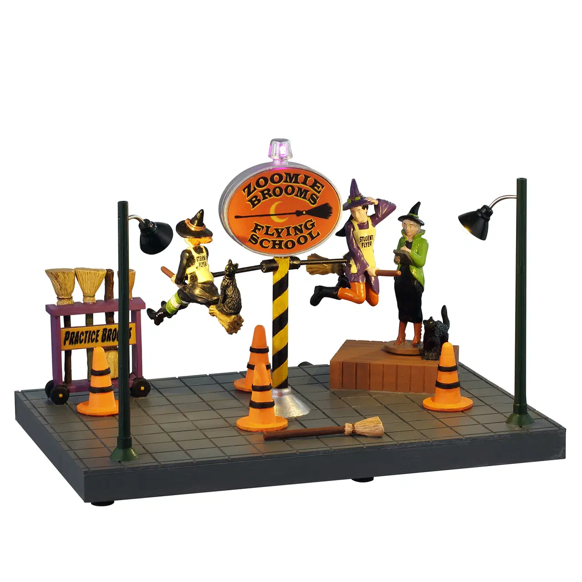NEW Lemax Spooky Town - Zoomie Brooms Flying School