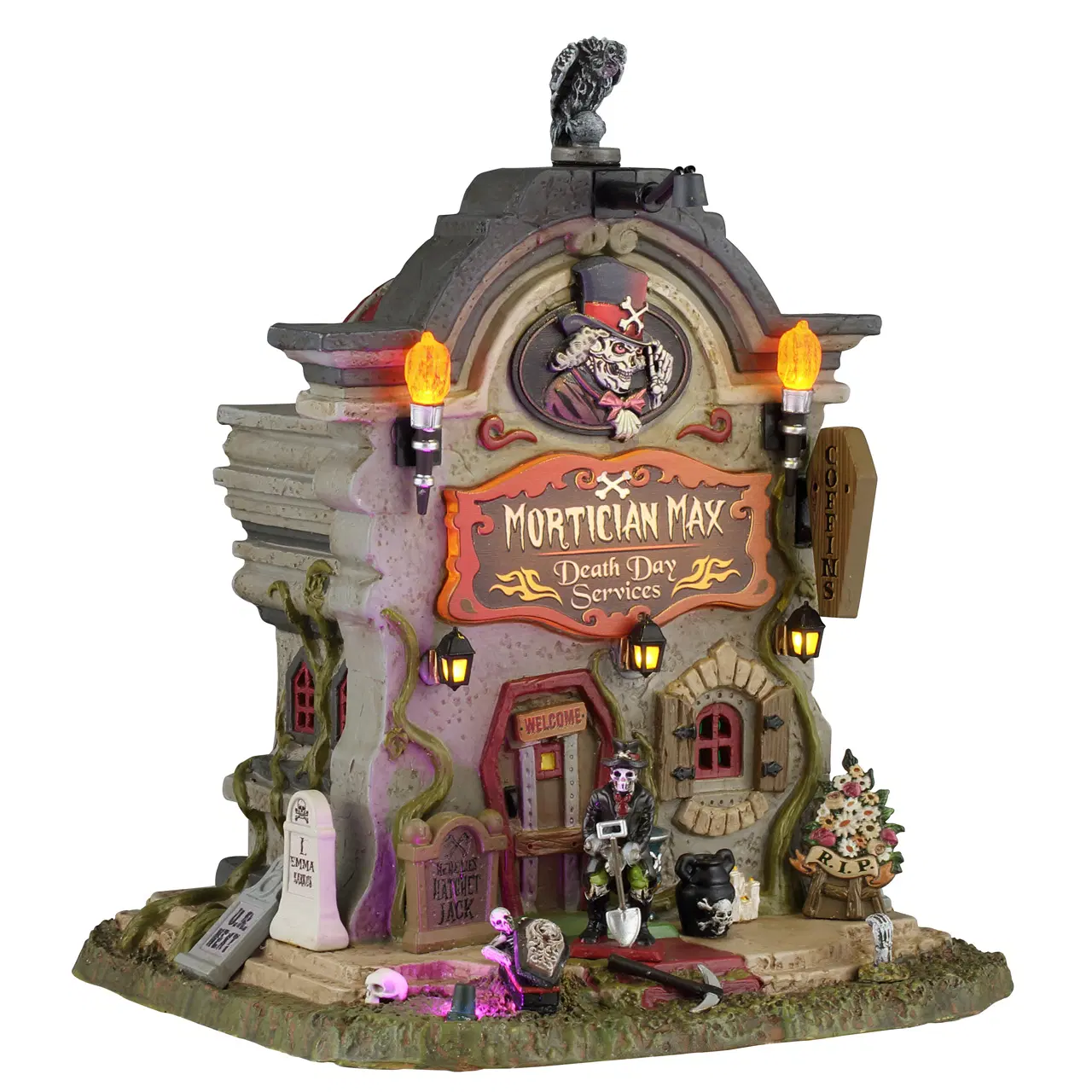 NEW Lemax Spooky Town - Mortician Max - Death Day Services