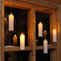 NOMA Large Magical Floating Candles with Wand Remote Control - Pack of 5 - 18c