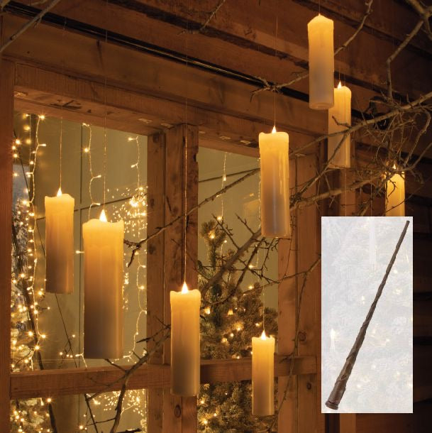 NOMA Large Magical Floating Candles with Wand Remote Control - Pack of 5 - 18c