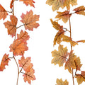 Autumnal Orange Polyester Leaves Garland
