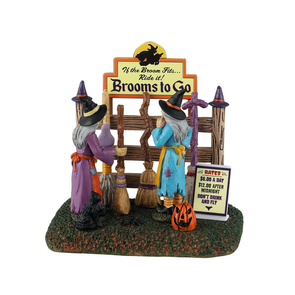 Lemax Spooky Town - Brooms To Go Halloween Village Figurine