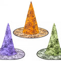 Brightly Coloured Halloween Witches Spider & Cobweb Hat - Individual
