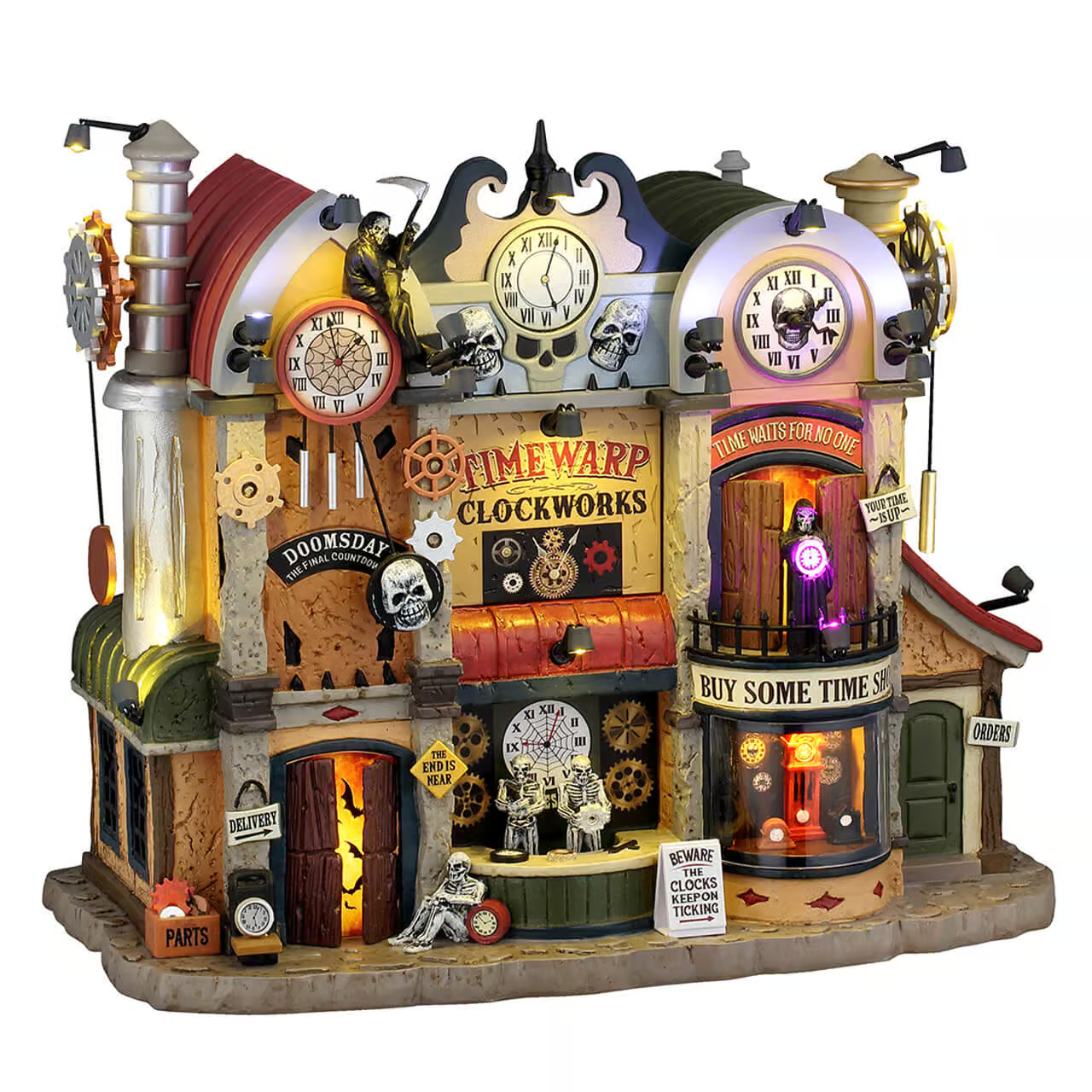 NEW Lemax Spooky Town - Timewarp Clockworks with Lights, Sound & Motion