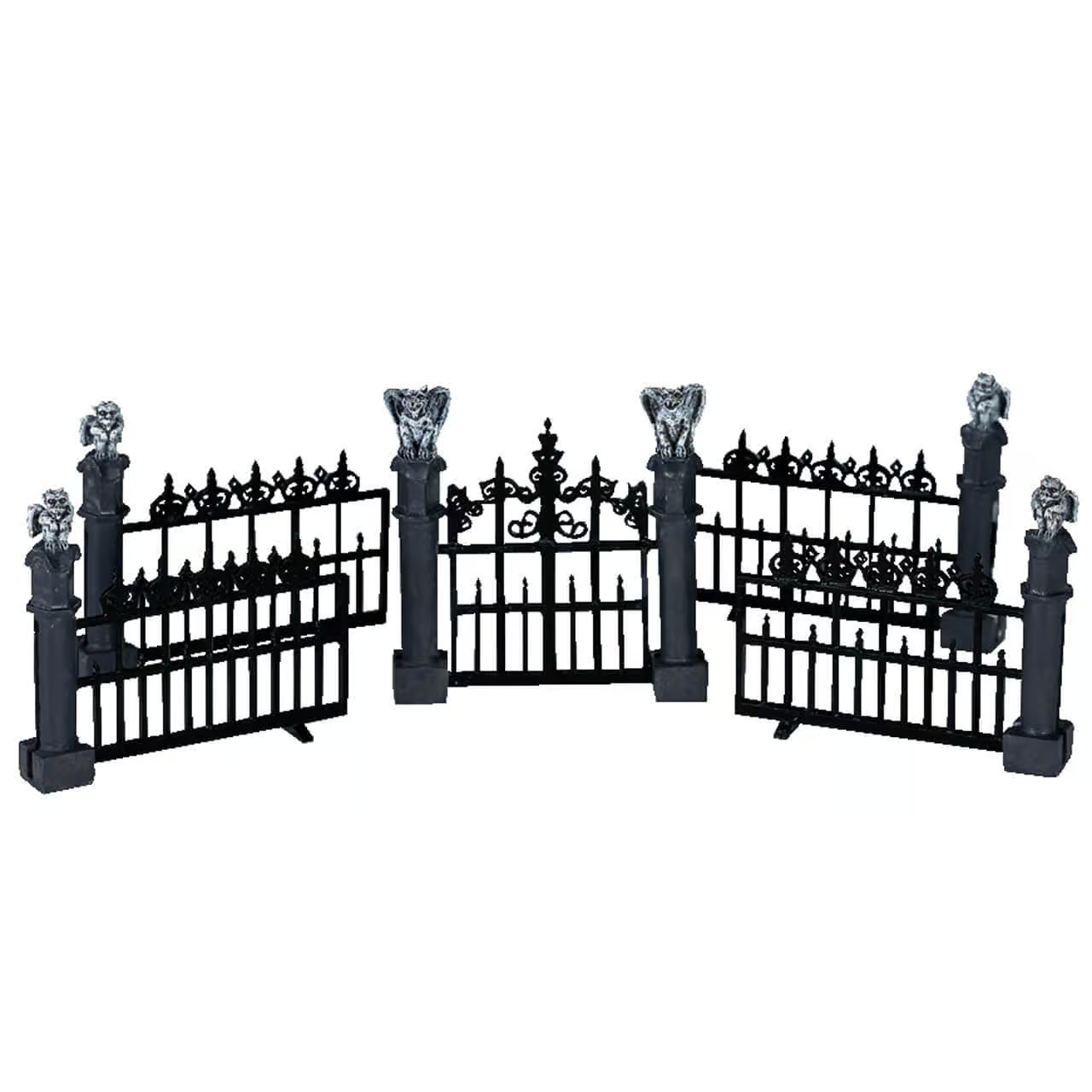 Lemax Spooky Town - Gargoyle Fence - Set of 5