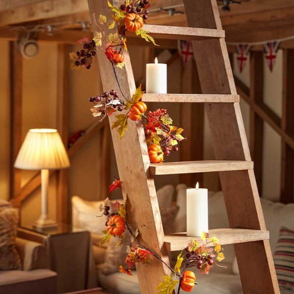 Autumn Festival Garland with Pumpkins & Leaves