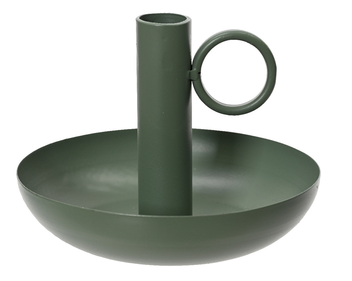 Green Iron Candle Stick Holder