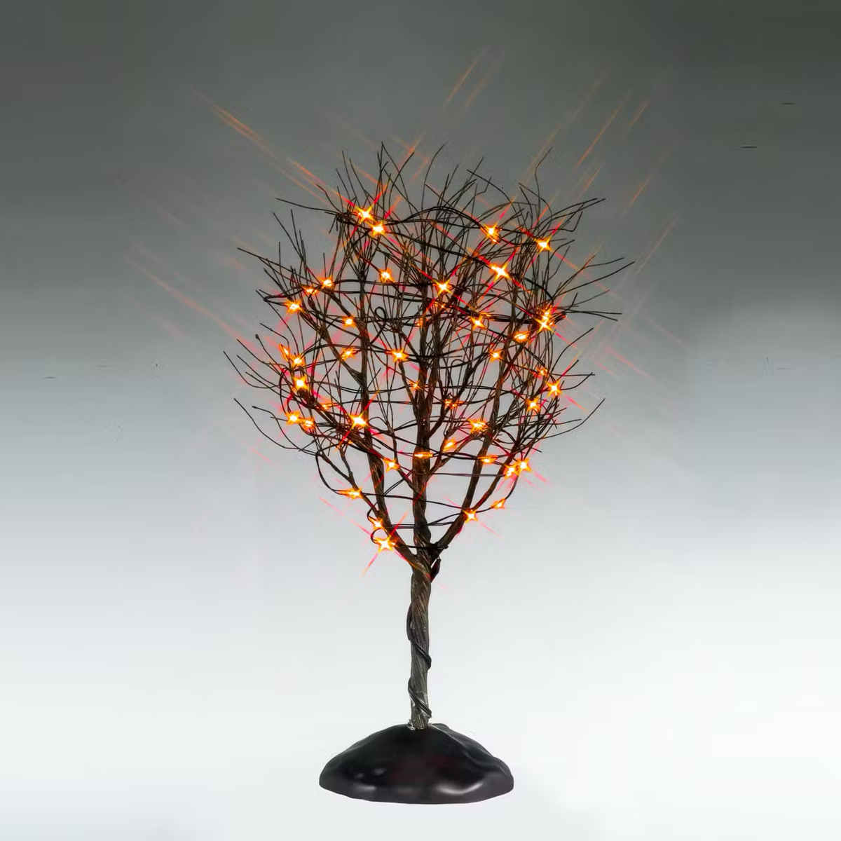 Lemax Spooky Town - Dry Tree With Orange Lights