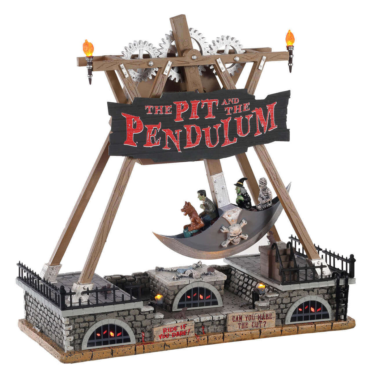Lemax Spooky Town - The Pit And The Pendulum Animated with Lights, Sound & Motion
