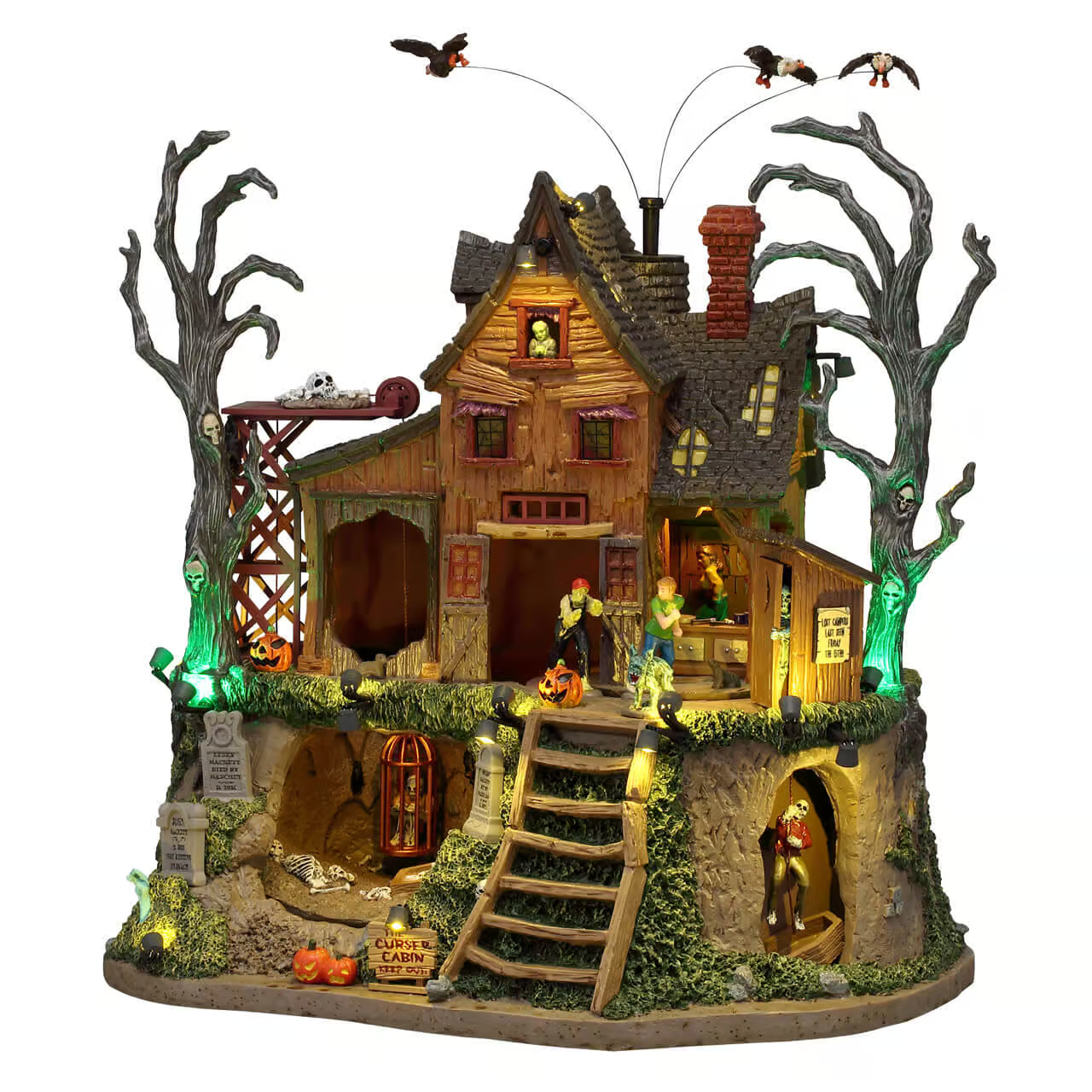 NEW Lemax Spooky Town - The Cursed Cabin with Lights, Sound & Motion