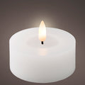 Set of 2 White LED Wax Wick Tealight Candle - Real Flame Effect Technology