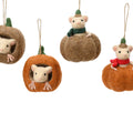 Individual Felt Orange Pumpkin Hanging Decoration