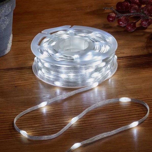 TwoTone Duo Bulb String Lights - 200 LEDs Roll with Warm & Cool White Lights
