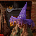 Halloween Witch's Hat with Veil & Buckle