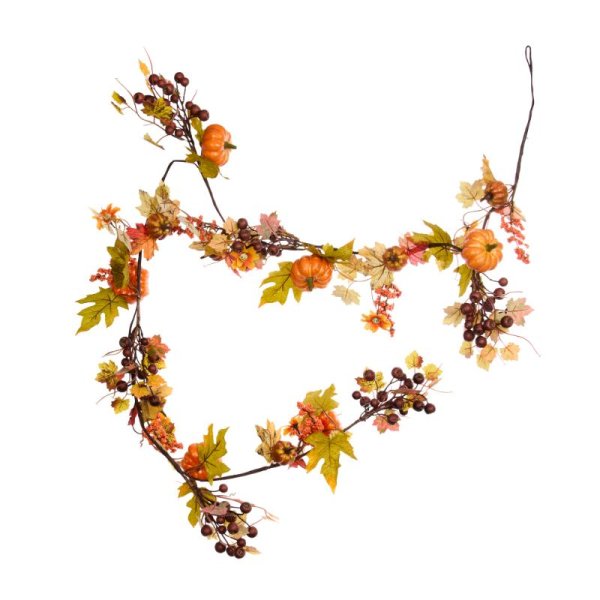 Autumn Festival Garland with Pumpkins & Leaves