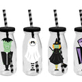 Halloween Milk Bottle Cup & Straw 250ml