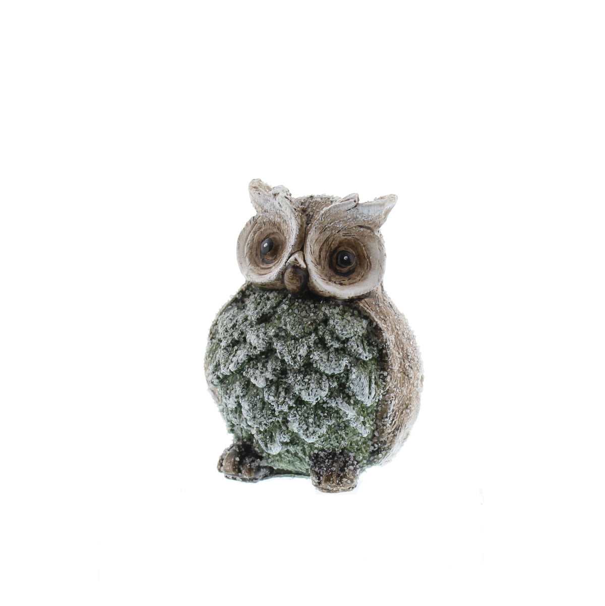 Light & Dark Grey Woodland Owl Ornament - 8cm