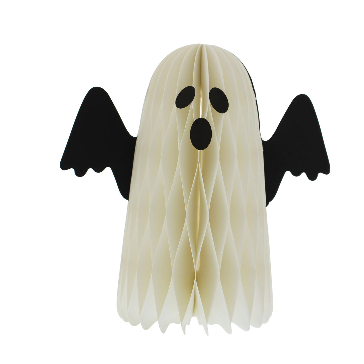 Halloween Paper Honeycomb White Ghost Decoration - 15cm