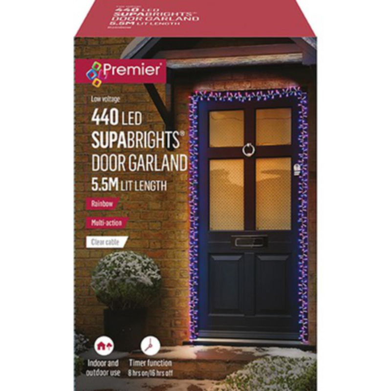 Premier Supabright Door Garland Cluster Lights 5.5m 440 LEDs