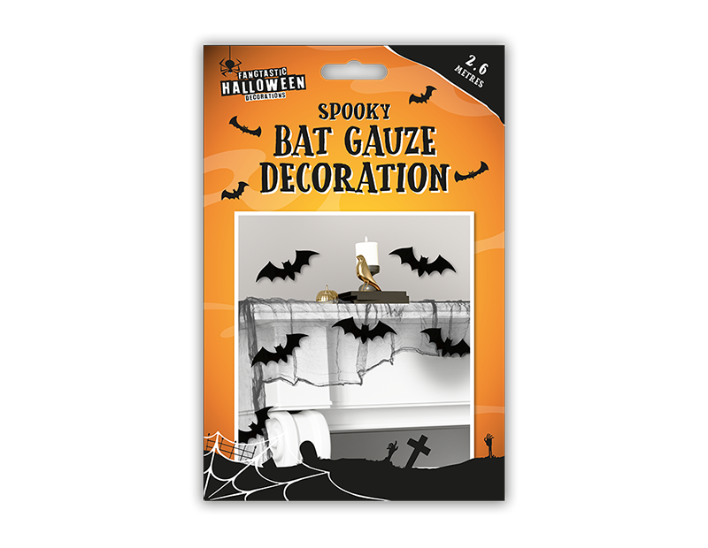 Halloween Spooky Bat Gauze Decoration
