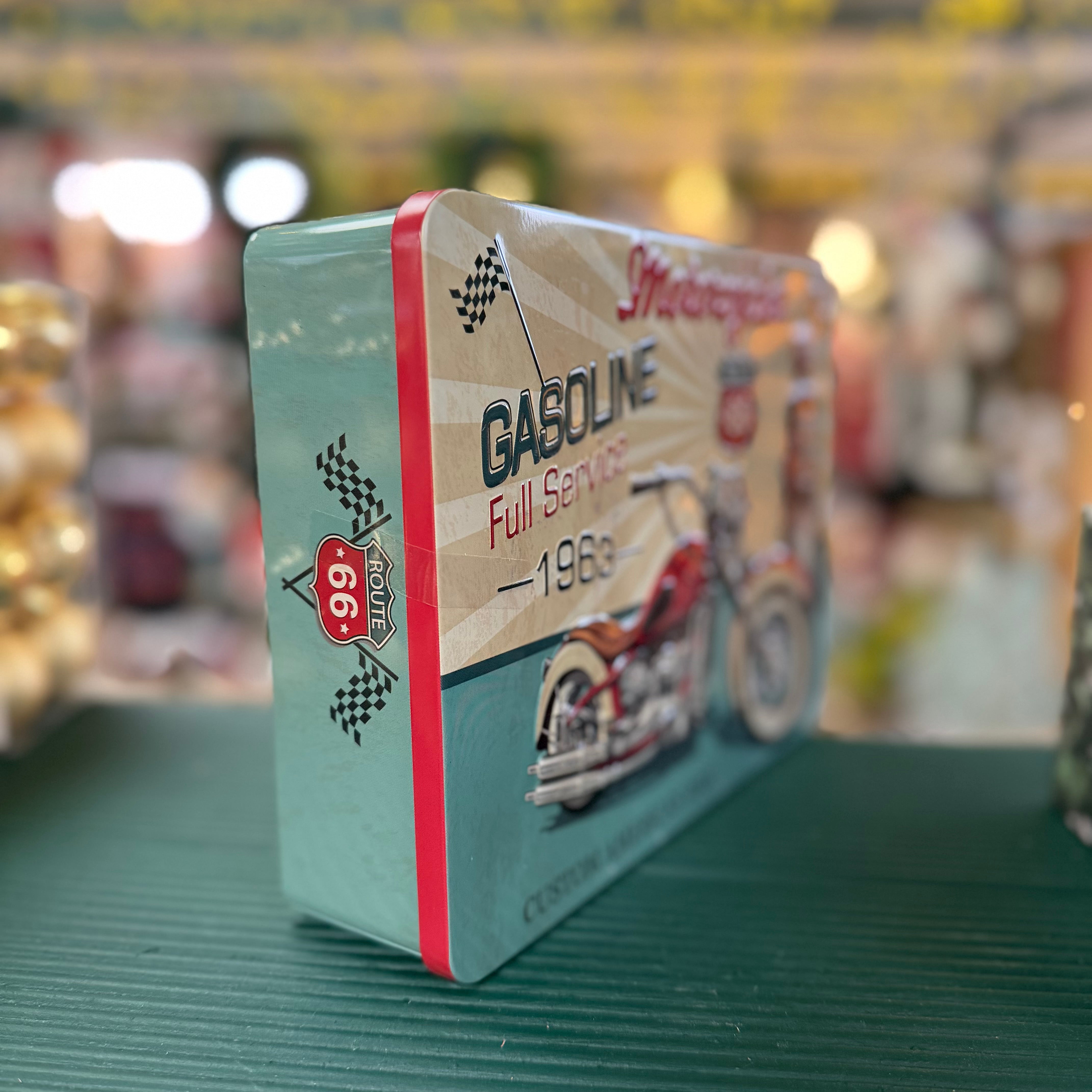 Bramble Embossed Route 66 Assorted Biscuit Tin - 300g