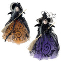 Halloween Purple or Orange Standing Witch - 26cm