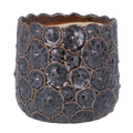 Gisela Graham Brown Metallic Mushroom Stoneware Pot Cover - 16cm