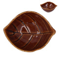 Gisela Graham - Stoneware Mini Dish 3cm - Brown Leaf
