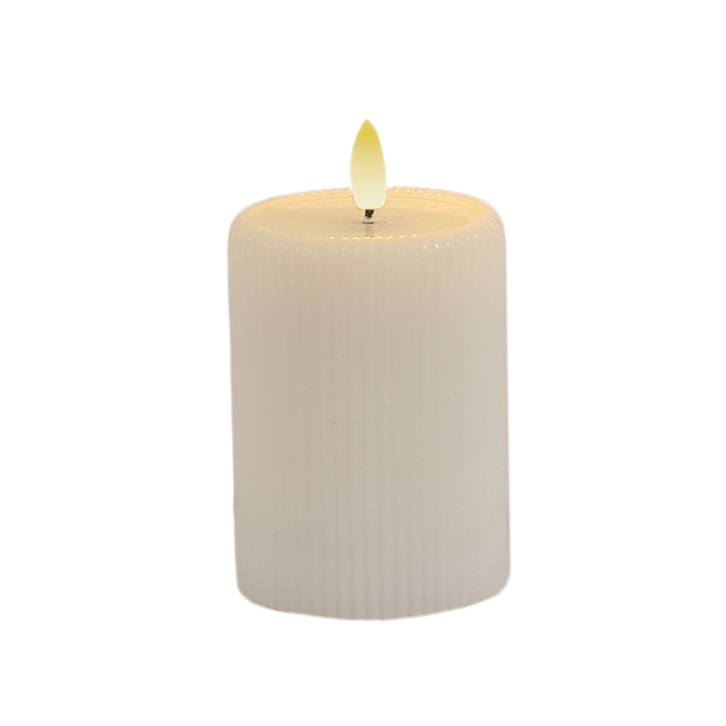 LED Candle White 7.5x10cm