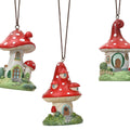 Hanging Polyresin Mushroom Fairy House Decoration 6.5cm