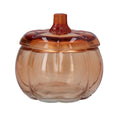 Gisela Graham - Small Glass Pumpkin Pot with Lid 11cm