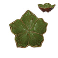 Gisela Graham - Green Reactive Stoneware Hibiscus Trinket Dish