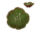 Gisela Graham - Green Reactive Stoneware Anemone Trinket Dish 11cm