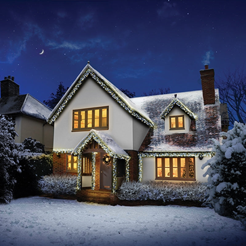 Premier Clear Cable 1440 Cool & Warm White LED Multi Action Christmas Cluster Brights String Lights