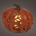 Autumn Pumpkin Ornament with Flame Effect Light