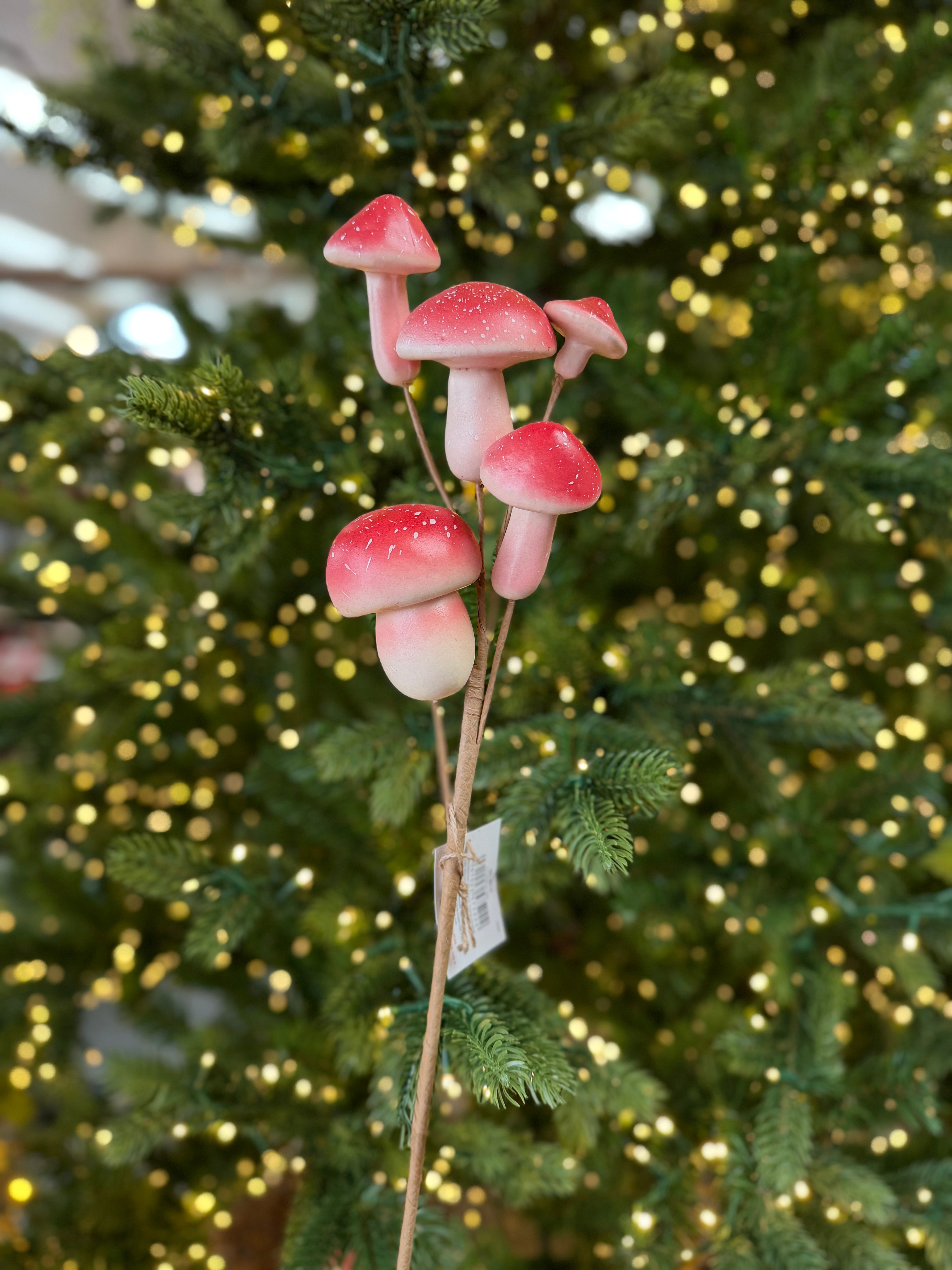 Red & White Speckled Autumn Mushroom Stem 71cm