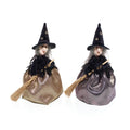 Creepy Cuties Silver or Gold Standing Witch Decorative Ornament 19cm