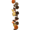 Pumpkin and Acorn Velvet Garland 150cm