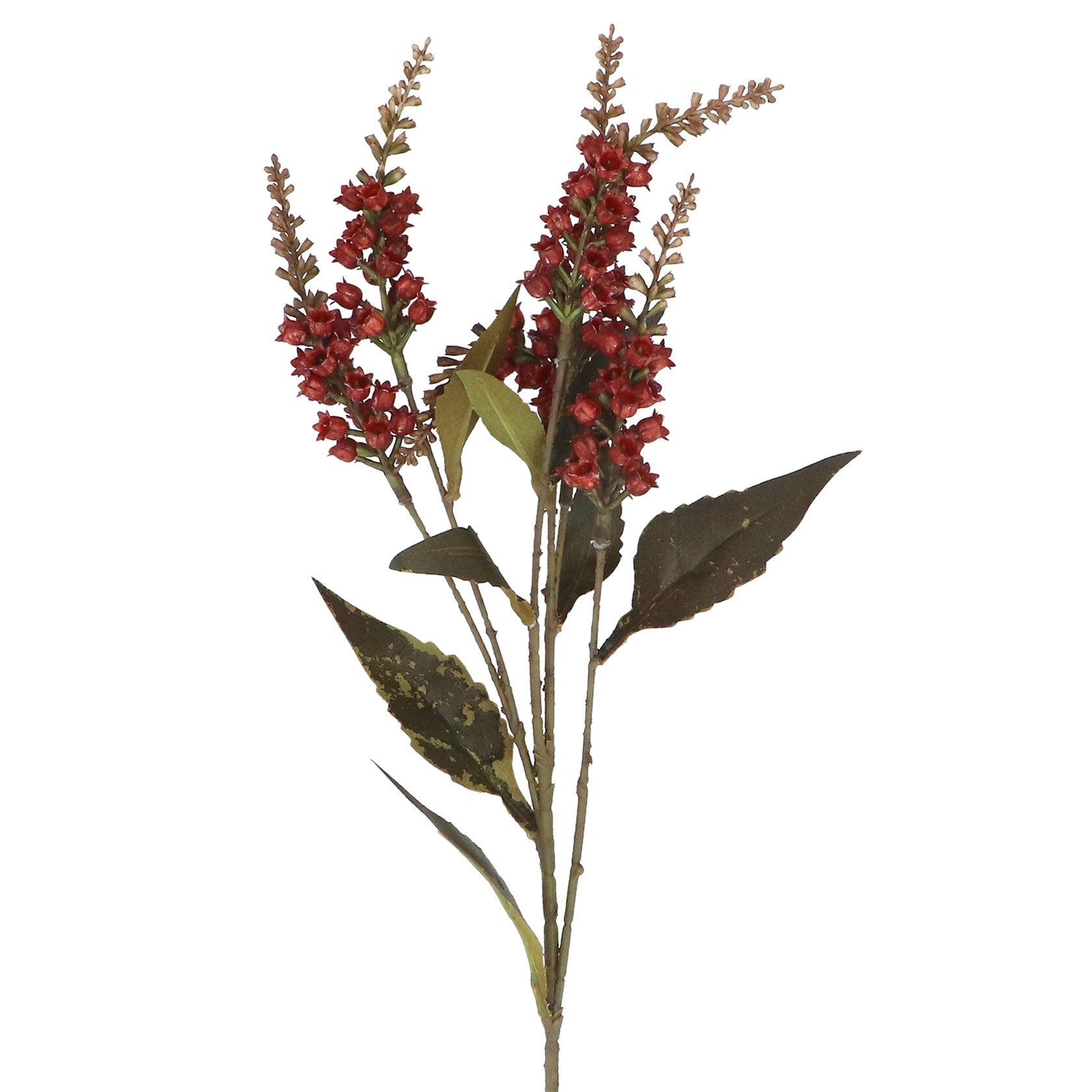 Gisela Graham Burgundy Mini Bell Flower Spray - 55cm