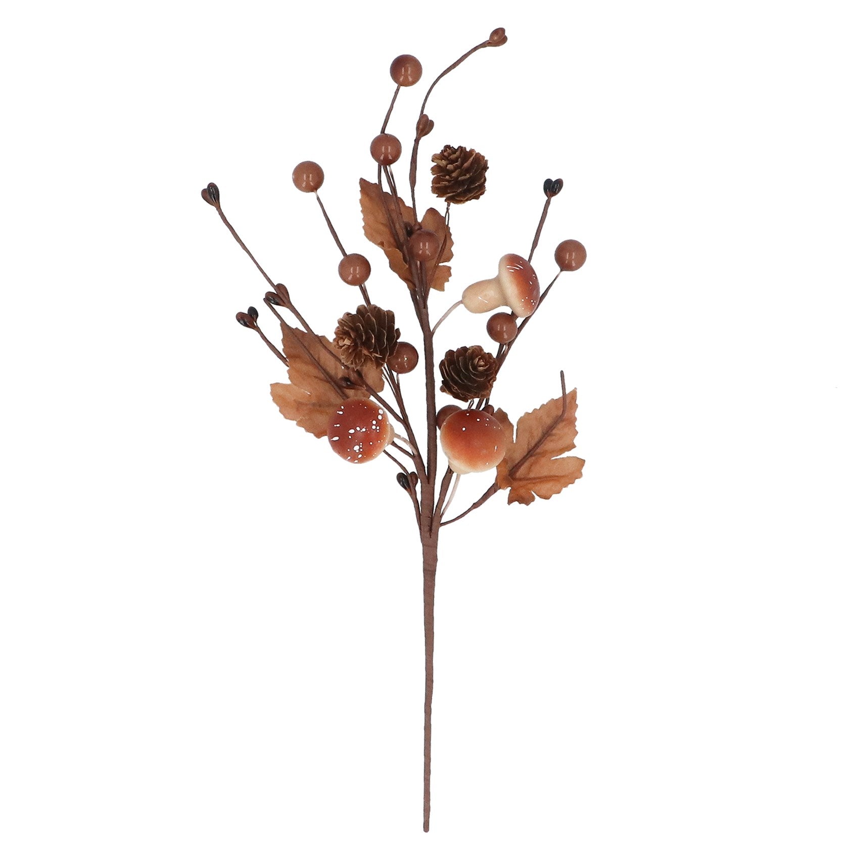 Gisela Graham Toadstool and Cone Pick - 30cm