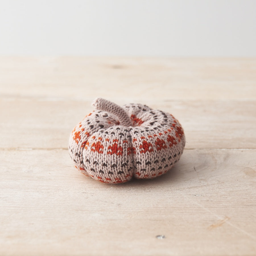 Autumn Knitted Fabric Pumpkin 8cm