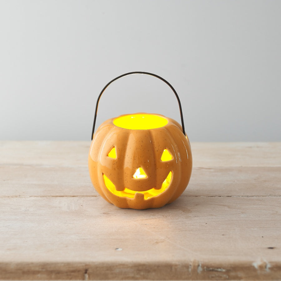 Halloween Orange Pumpkin Lantern 11cm