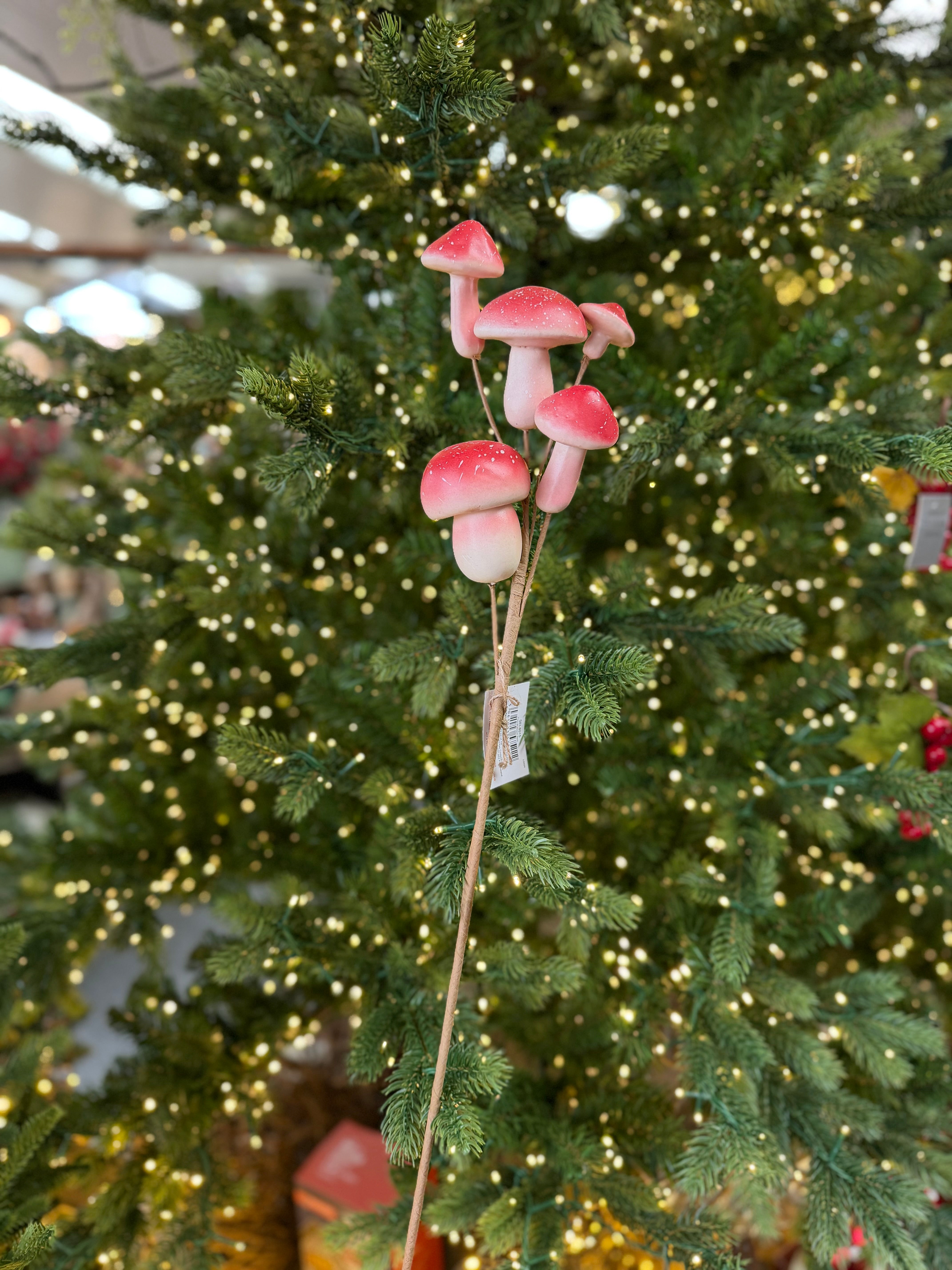 Red & White Speckled Autumn Mushroom Stem 71cm