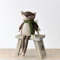 Autumn Fabric Sitting Fox - 42cm