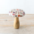 Wooden Patterned Mushroom Ornament 15cm