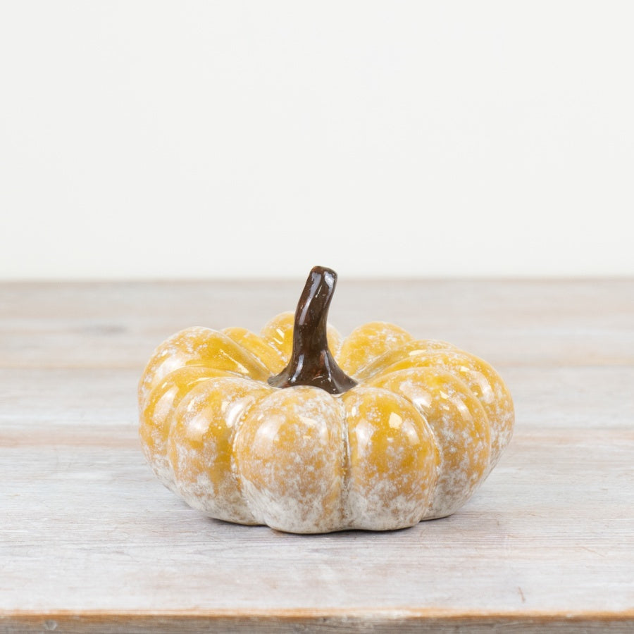 Halloween Porcelain Pumpkin Ornament 14cm