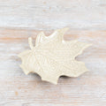 Cream Ceramic Leaf Trinket Dish 15cm