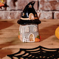 Witches Hat Ceramic House Tea Light Holder